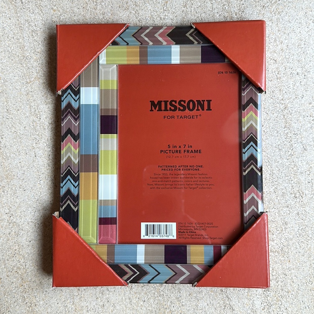 Missoni for Target glass picture frame NWOT